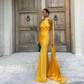 Elegant Satin Halter Dress – Backless Party Gown for Women