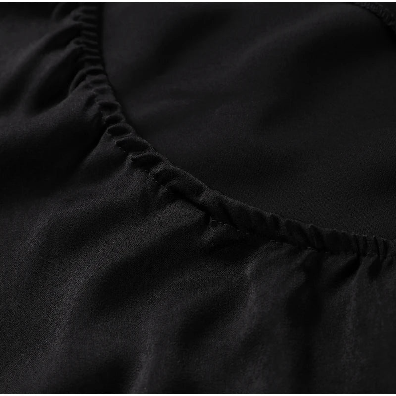 Elegant Satin Halter Dress – Backless Party Gown for Women