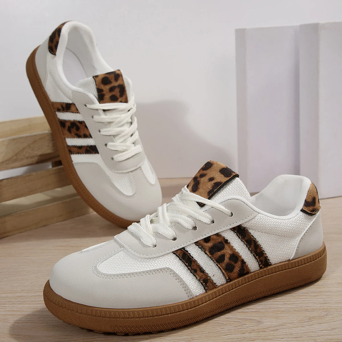Women's Leopard Print Slip-On Sneakers